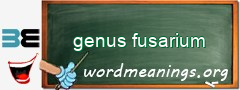 WordMeaning blackboard for genus fusarium